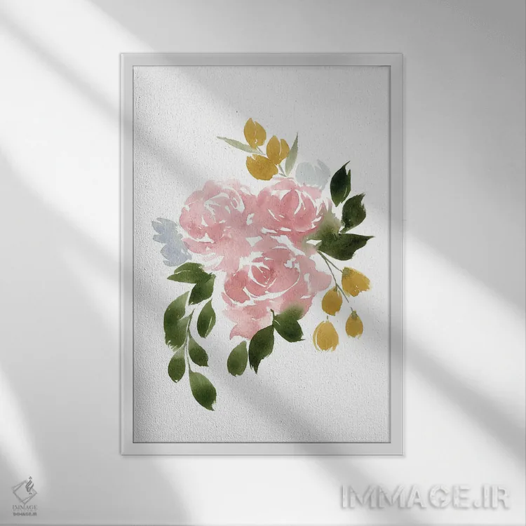 تابلو دکوراتیو باغ آملیا I اثر لوسیل پرایس - نمای قابدار سفید