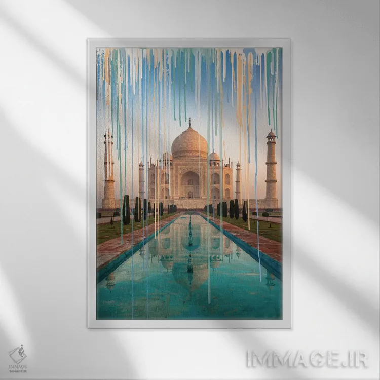 تابلو دکوراتیو آرمان گرا با سرمایه اثر فایو بای فایو کالکتیو - نمای قابدار سفید