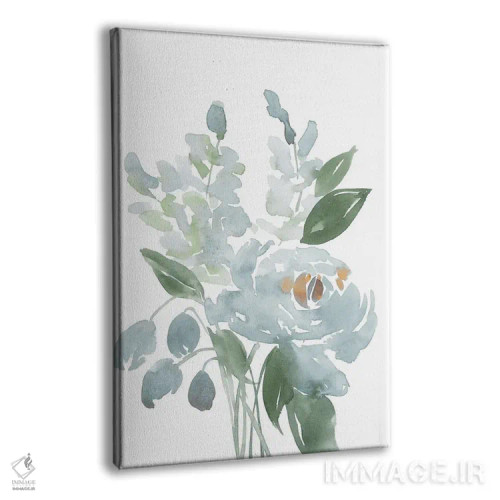 تابلو مدرن گل های آبی آرامش بخش I اثر لوسیل پرایس - نمای پرسپکتیو محصول