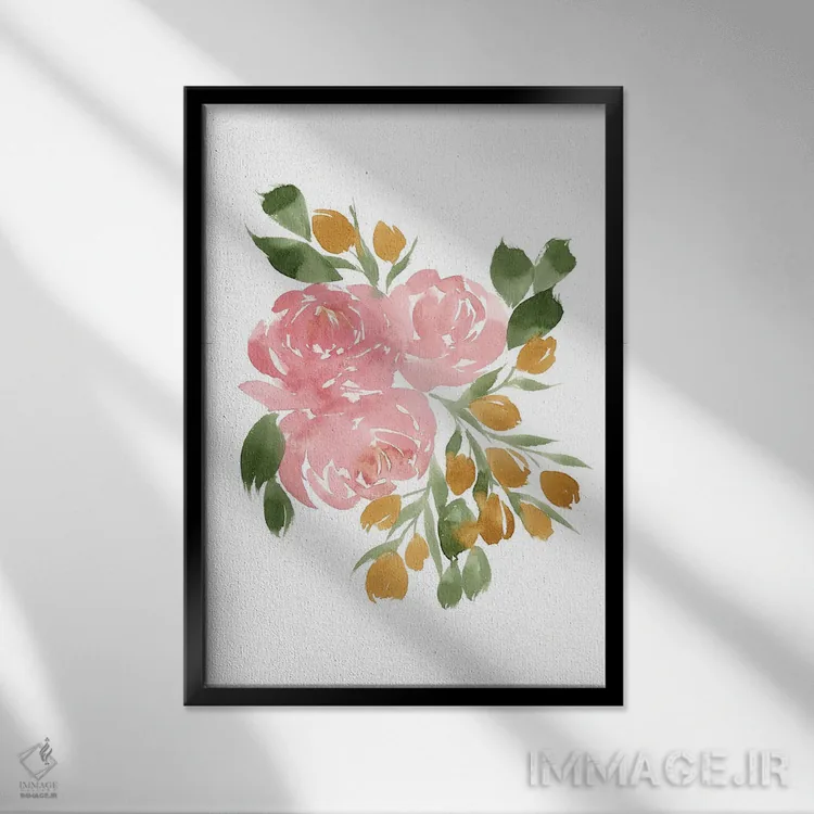 تابلو دکوراتیو باغ آملیا II اثر لوسیل پرایس - نمای قابدار مشکی