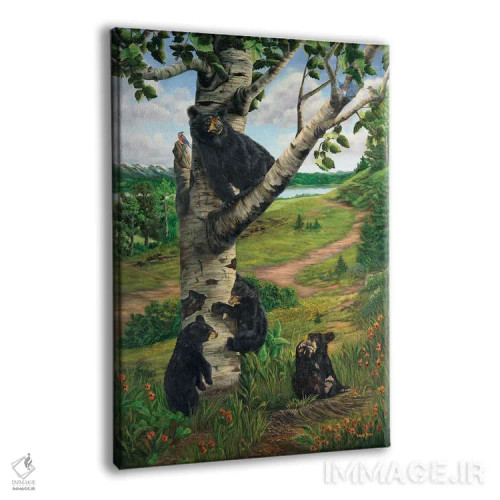 تابلو دکوراتیو بهار در سرزمین خرس ها اثر لورا کرتین - نمای پرسپکتیو محصول