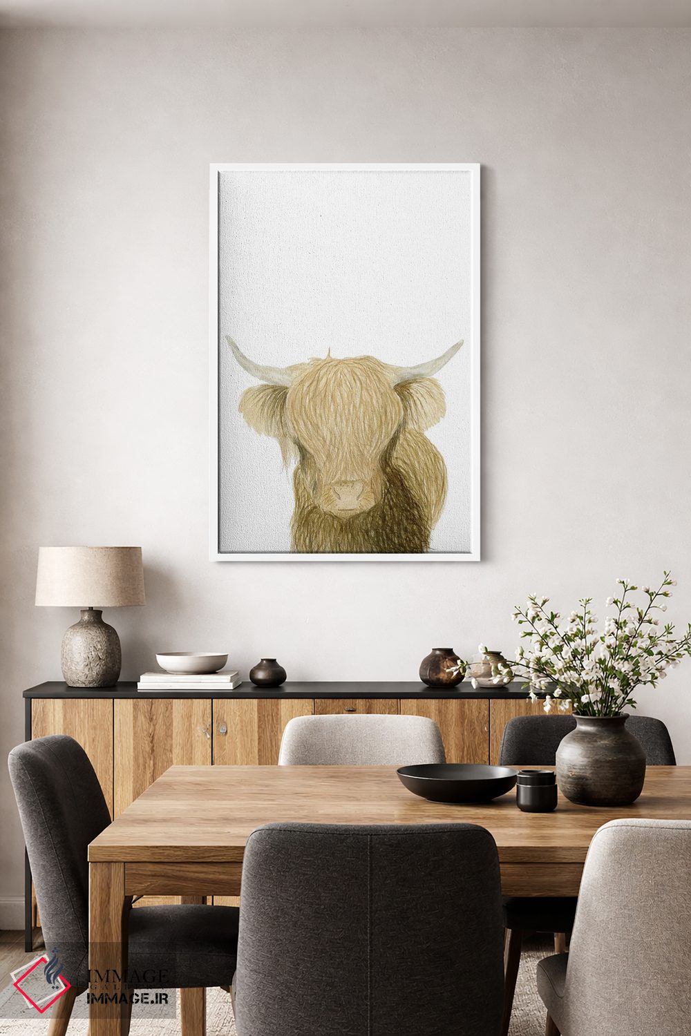 تابلو دکوراتیو گاو کوهستانی اثر لوسیل پرایس - D4W