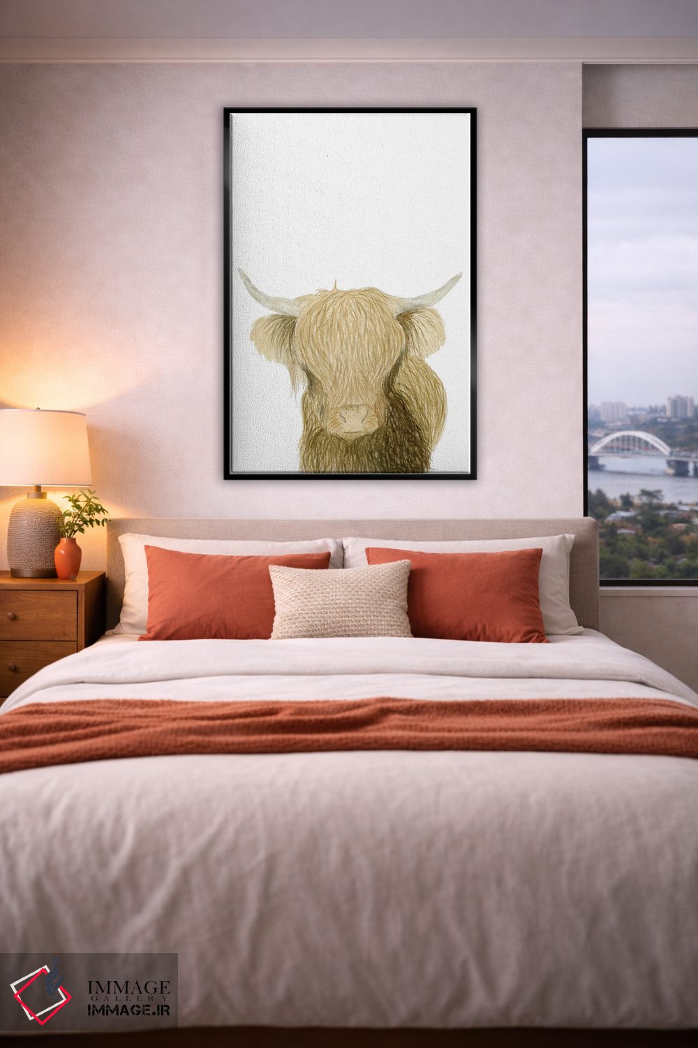 تابلو دکوراتیو گاو کوهستانی اثر لوسیل پرایس - D5B