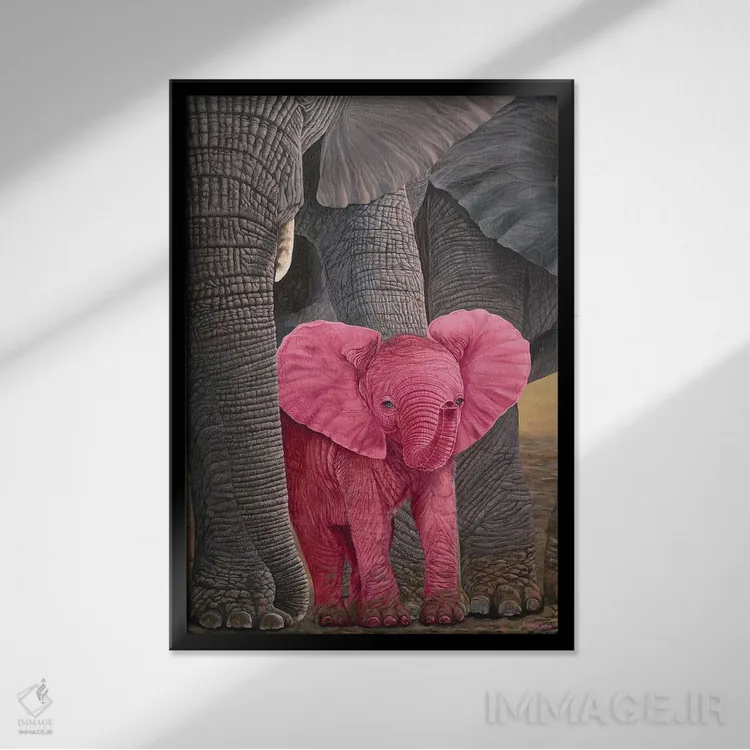 تابلو دکوراتیو شگفتی اثر لورا کرتین - نمای قابدار مشکی