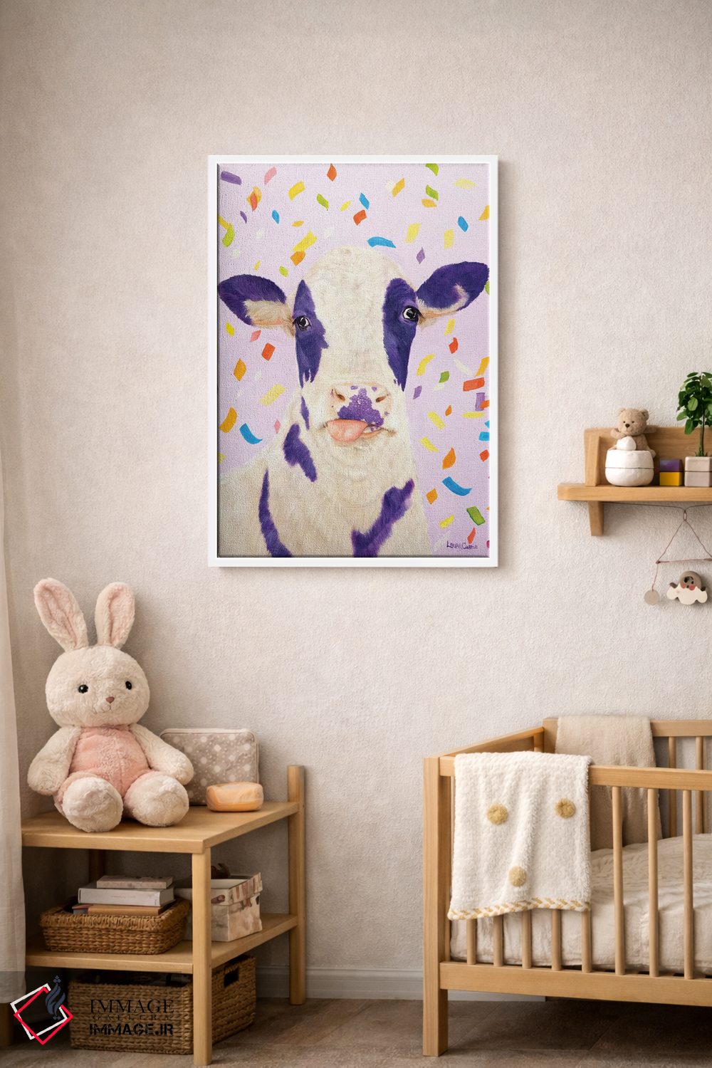 تابلو دکوراتیو بنفشه اثر لورا کرتین - D3W