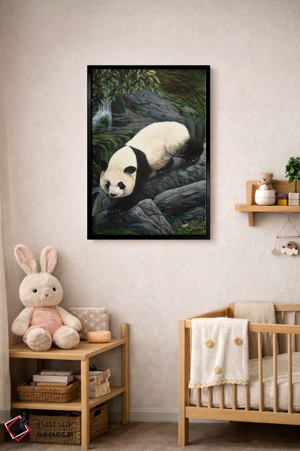 تابلو دکوراتیو پاندای در حال پایین آمدن اثر لورا کرتین - D5B