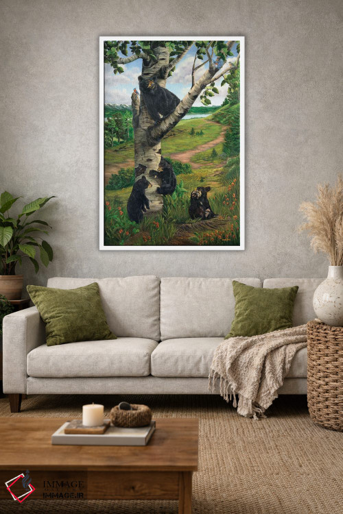 تابلو دکوراتیو بهار در سرزمین خرس ها اثر لورا کرتین - D1W