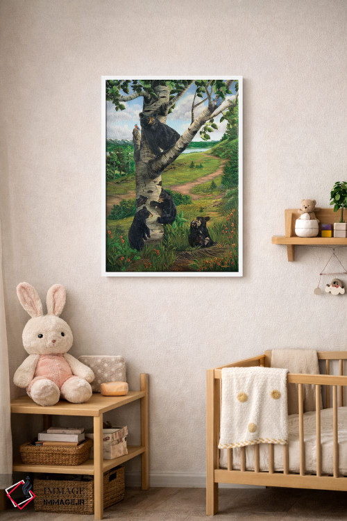 تابلو دکوراتیو بهار در سرزمین خرس ها اثر لورا کرتین - D3W