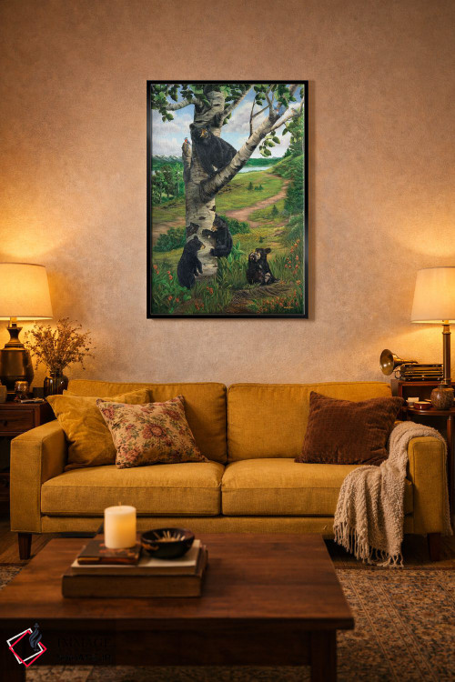 تابلو دکوراتیو بهار در سرزمین خرس ها اثر لورا کرتین - D5B
