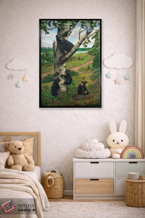 تابلو دکوراتیو بهار در سرزمین خرس ها اثر لورا کرتین - D6B