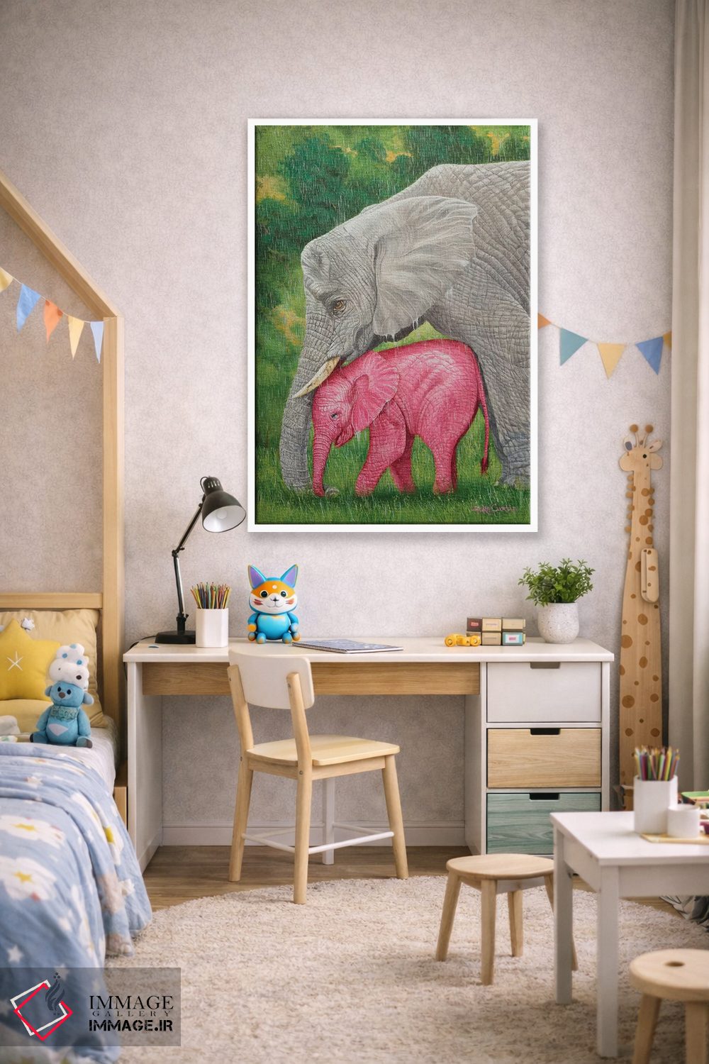 تابلو دکوراتیو باران بهاری اثر لورا کرتین - D1W