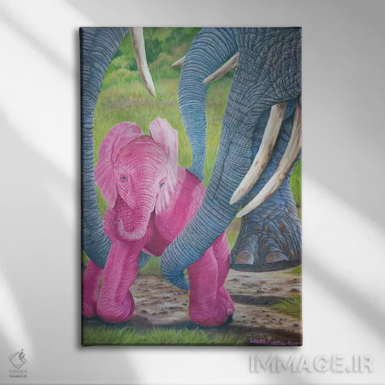 تابلو دکوراتیو عشق ما را بالا می برد اثر لورا کرتین - نمای روبهرو روی دیوار