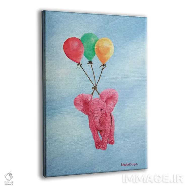 تابلو دکوراتیو بالا بالا و دور شویم اثر لورا کرتین - نمای پرسپکتیو محصول