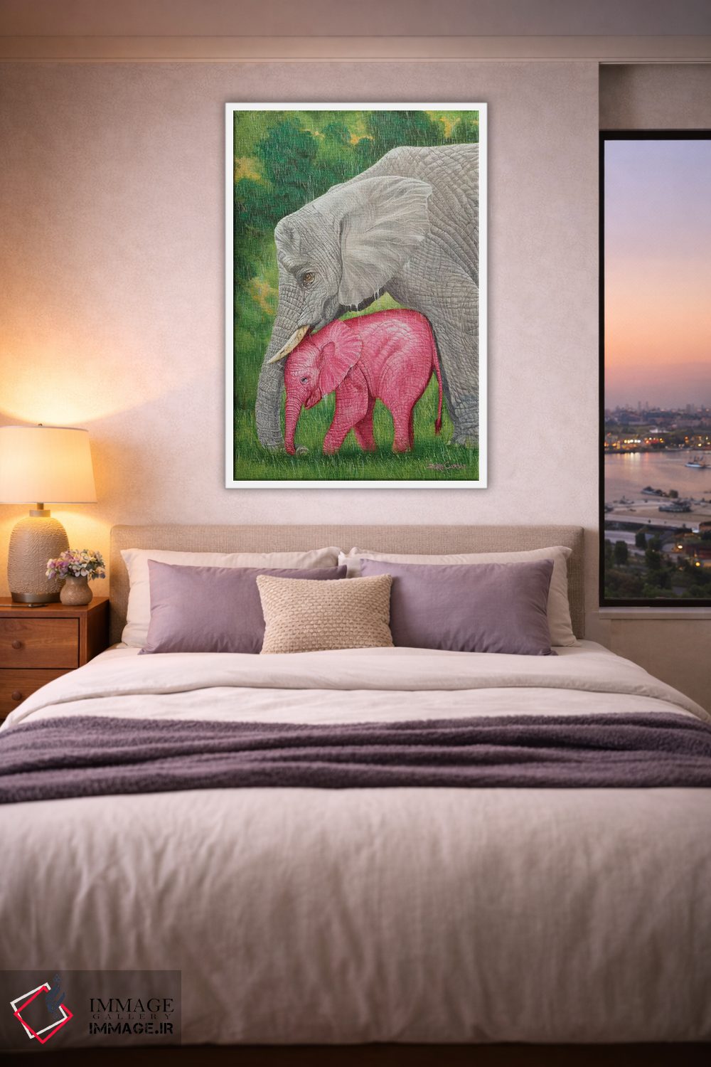 تابلو دکوراتیو باران بهاری اثر لورا کرتین - D4W