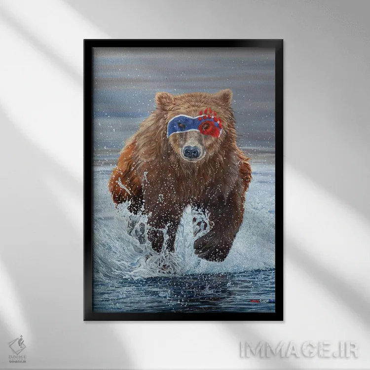 تابلو دکوراتیو رنگ آزادی اثر لورا کرتین - نمای قابدار مشکی