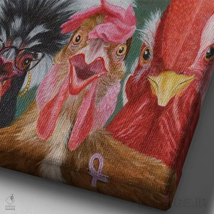 تابلو دکوراتیو تعطیلات در پاریس اثر لورا کرتین - نمای نزدیک بافت بوم