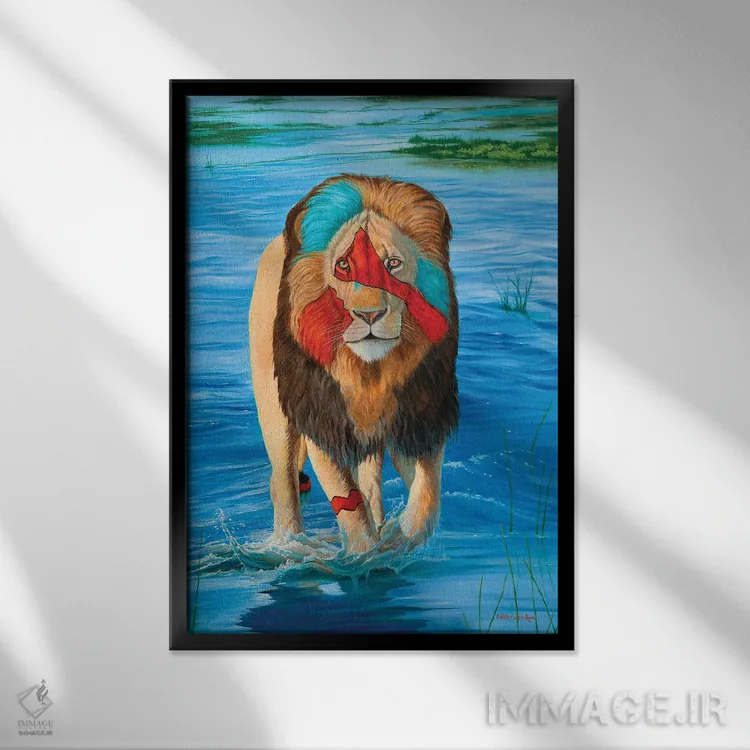 تابلو دکوراتیو رنگ غرور اثر لورا کرتین - نمای قابدار مشکی