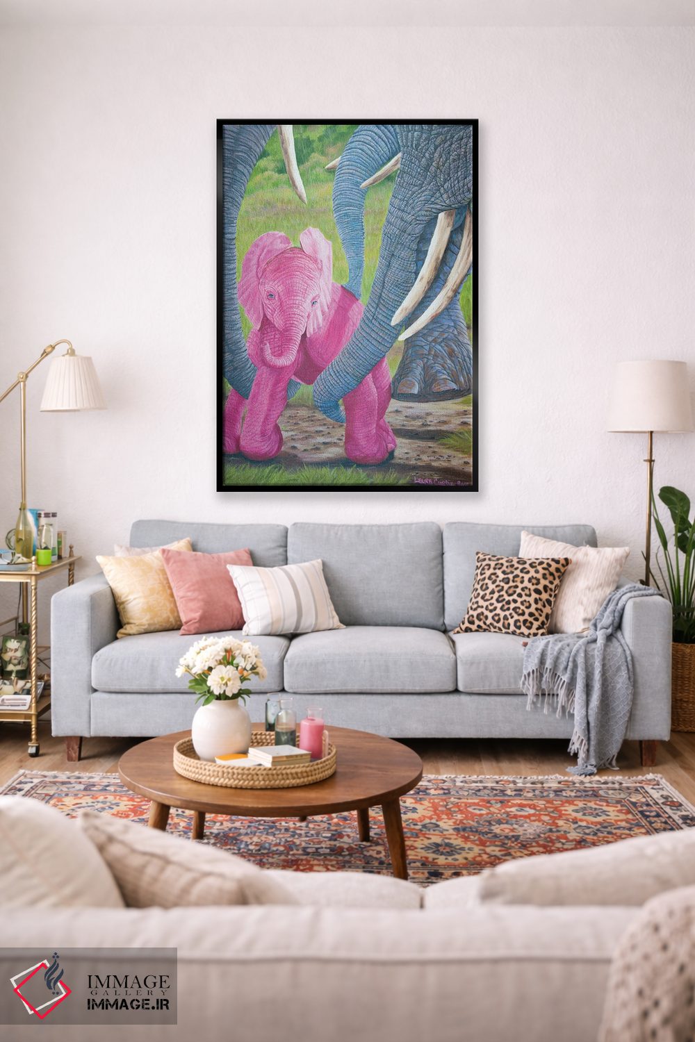 تابلو دکوراتیو عشق ما را بالا می برد اثر لورا کرتین - D2B