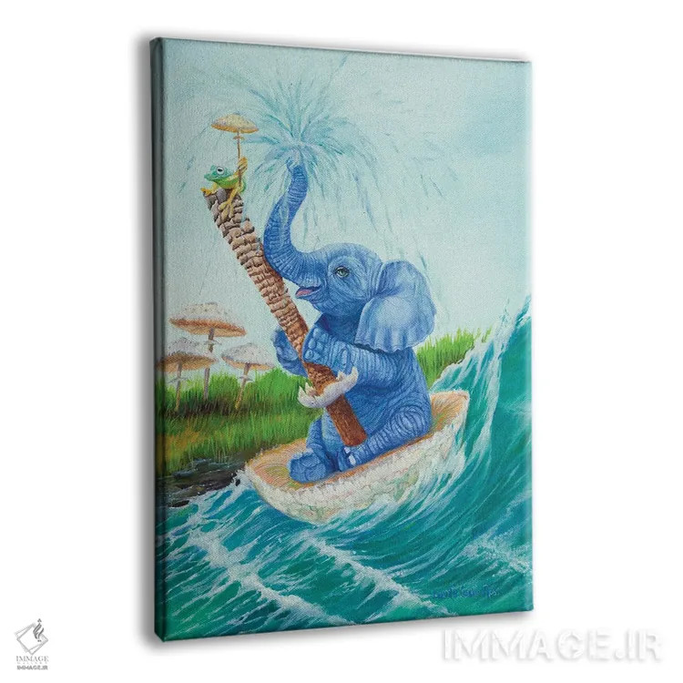 تابلو دکوراتیو برده شده با موج اثر لورا کرتین - نمای پرسپکتیو محصول