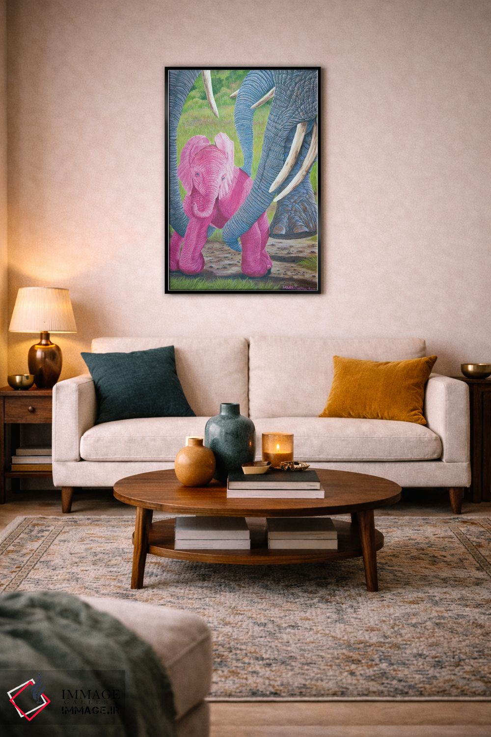 تابلو دکوراتیو عشق ما را بالا می برد اثر لورا کرتین - D4B