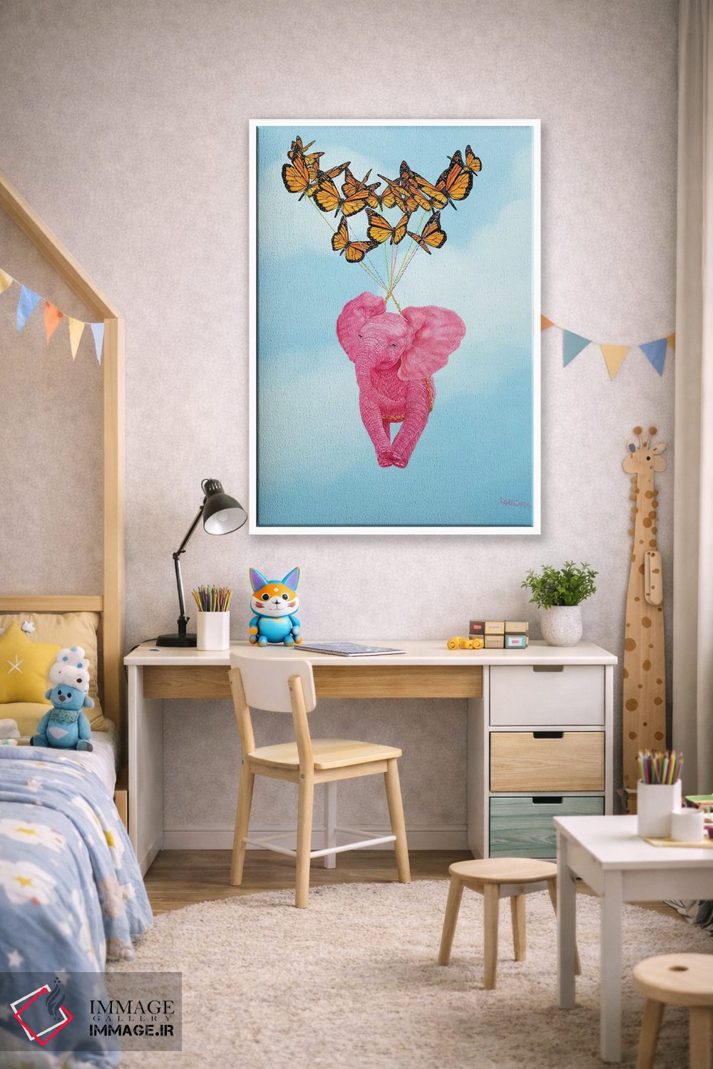 تابلو دکوراتیو با خود برده شدن اثر لورا کرتین - D1W