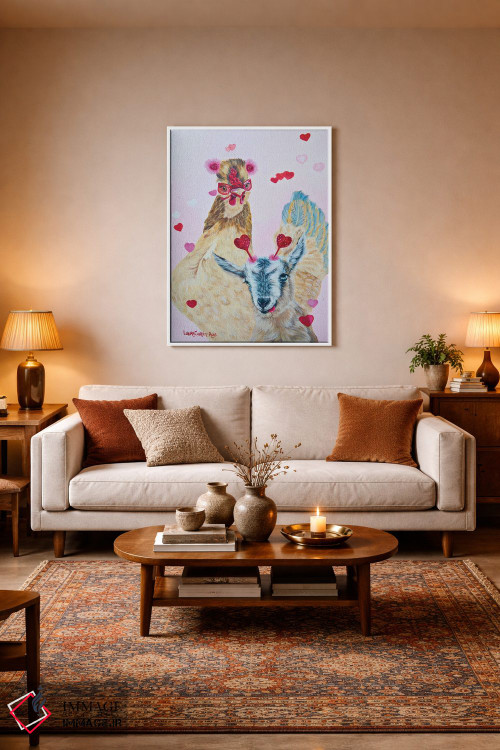 تابلو دکوراتیو با یک دوست امتحان کن اثر لورا کرتین - D2W