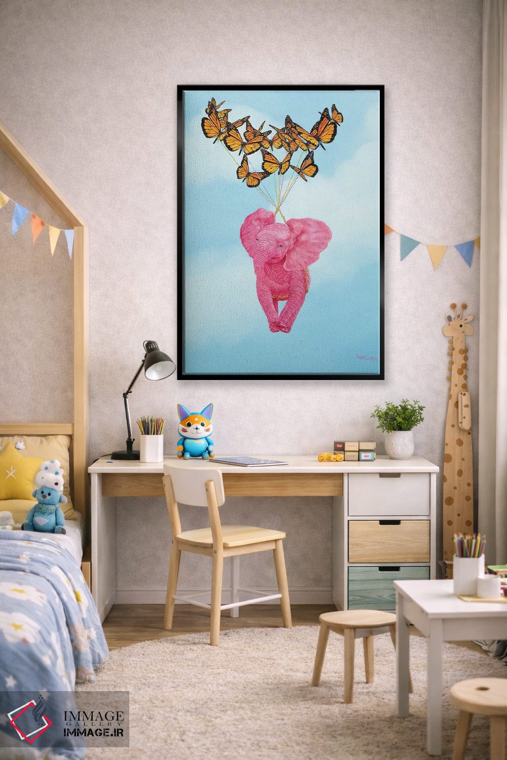 تابلو دکوراتیو با خود برده شدن اثر لورا کرتین - D2B