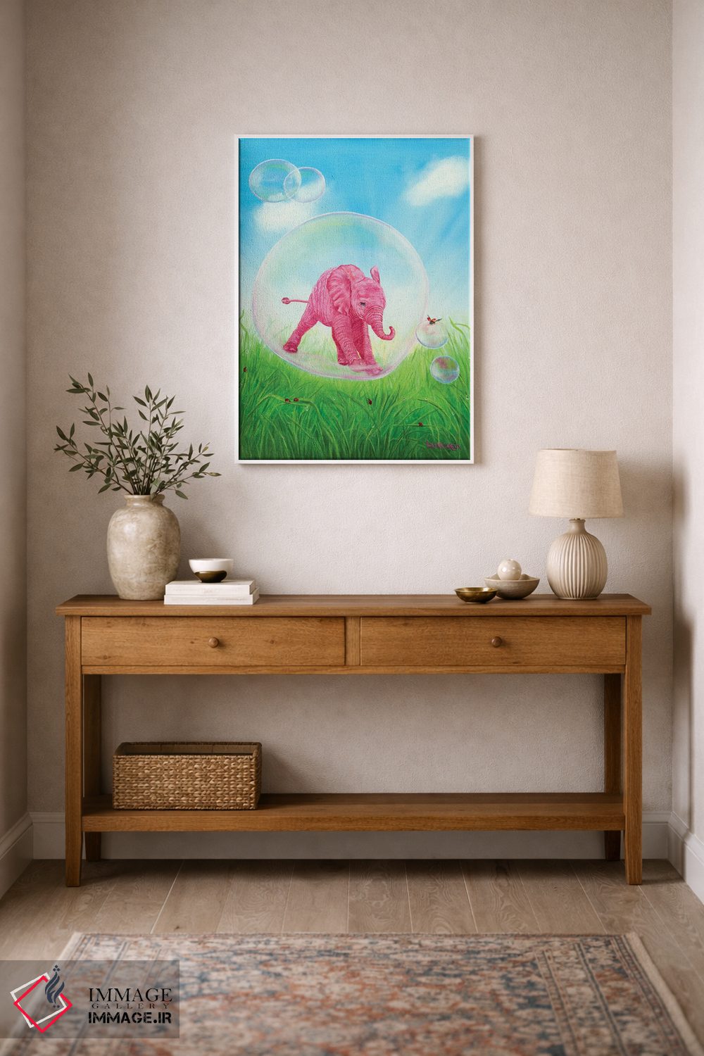 تابلو دکوراتیو شناور شدن اثر لورا کرتین - D1W