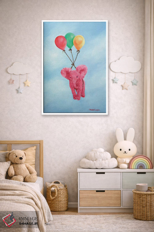 تابلو دکوراتیو بالا بالا و دور شویم اثر لورا کرتین - D4W