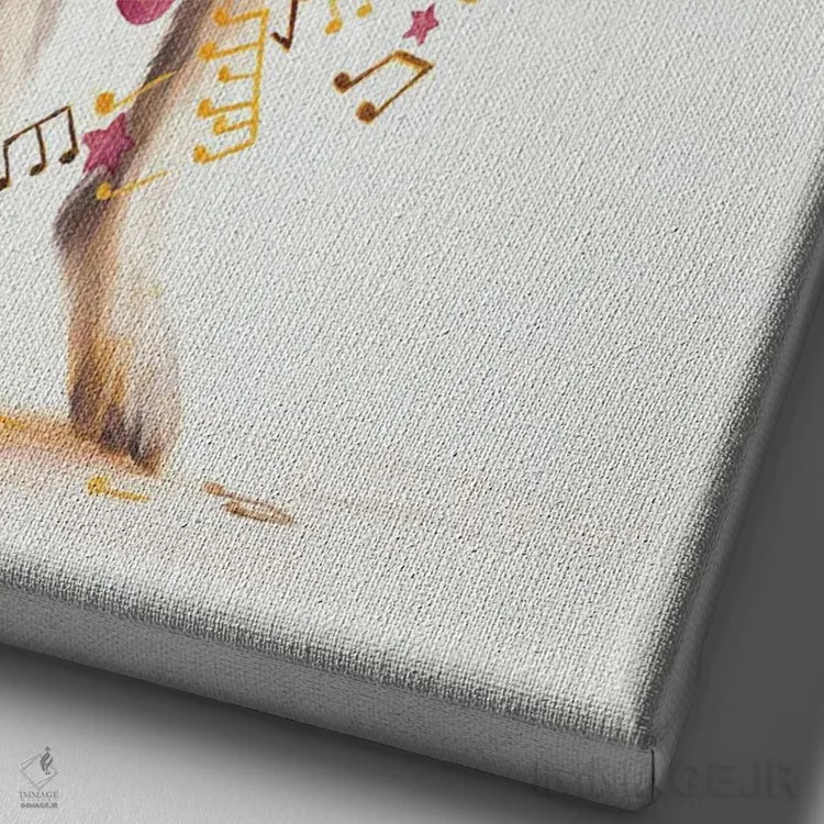 تابلو دکوراتیو ساکسی اثر لورا کرتین - نمای نزدیک بافت بوم