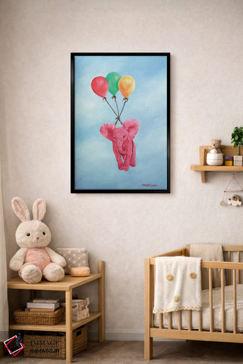 تابلو دکوراتیو بالا بالا و دور شویم اثر لورا کرتین - D5B