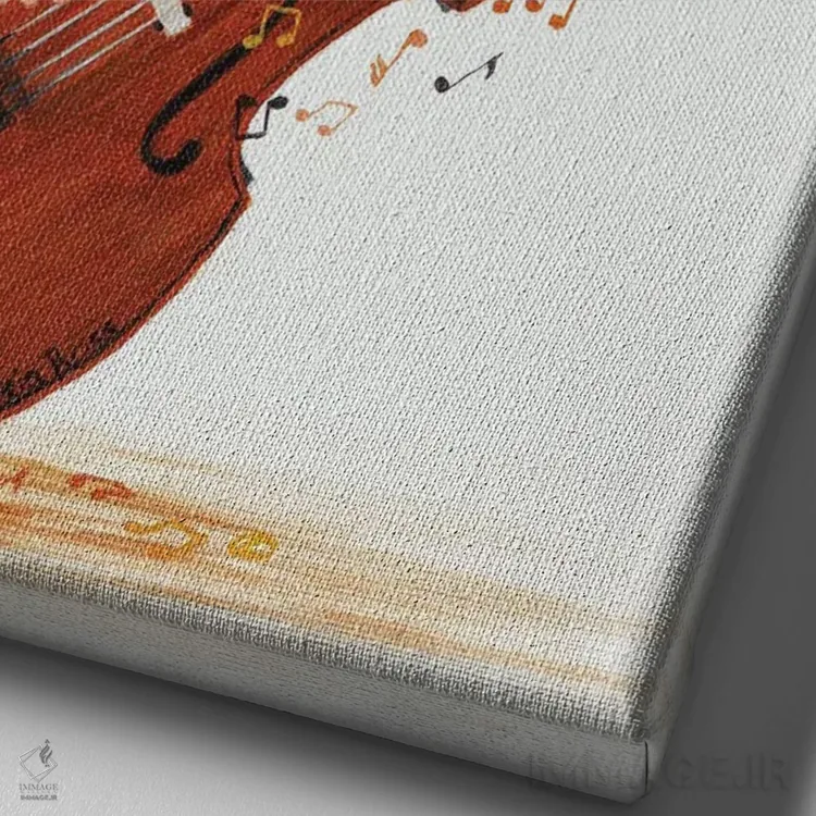 تابلو دکوراتیو تامپر اثر لورا کرتین - نمای نزدیک بافت بوم