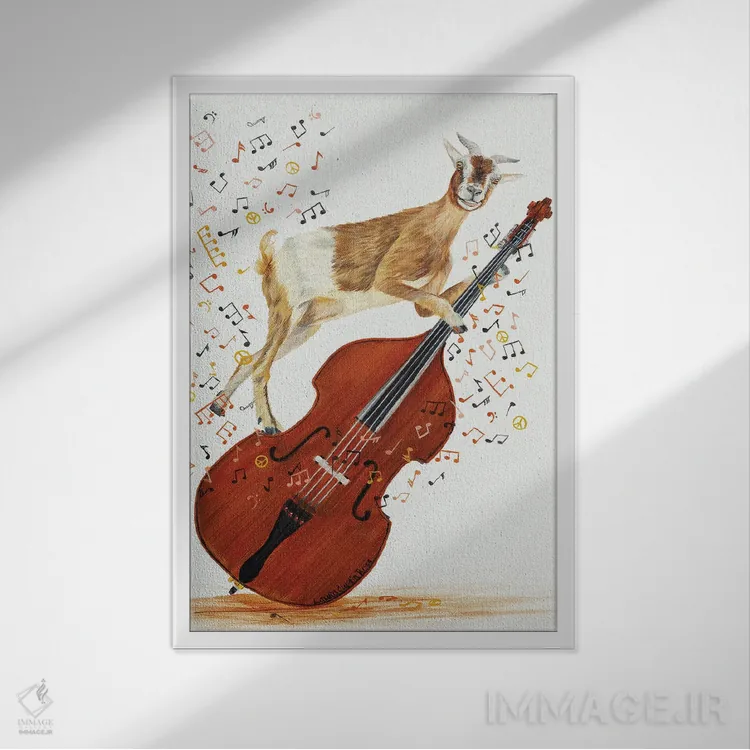 تابلو دکوراتیو تامپر اثر لورا کرتین - نمای قابدار سفید