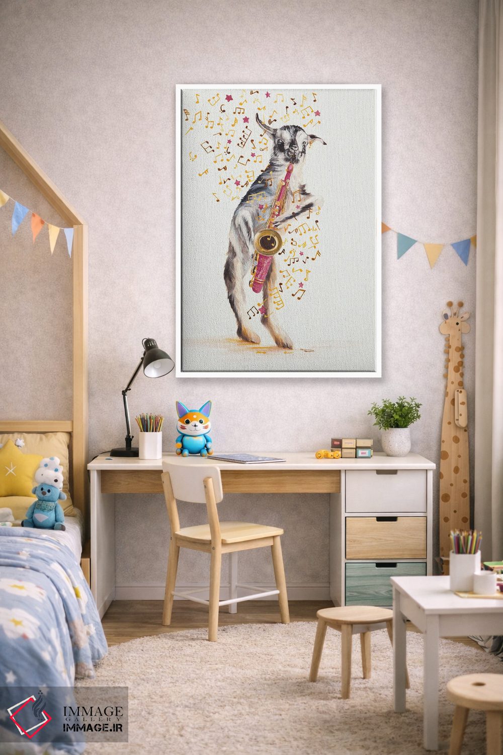 تابلو دکوراتیو ساکسی اثر لورا کرتین - D1W