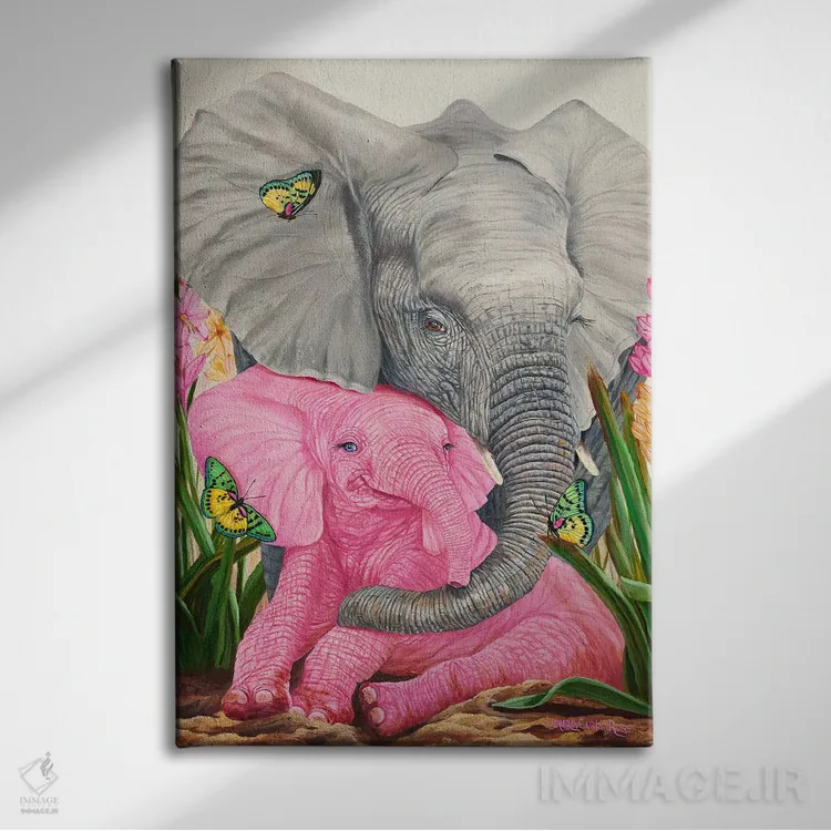 تابلو دکوراتیو عشق لطیف اثر لورا کرتین - نمای روبهرو روی دیوار