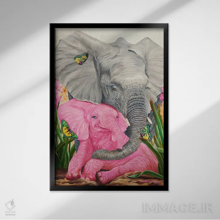 تابلو دکوراتیو عشق لطیف اثر لورا کرتین - نمای قابدار مشکی