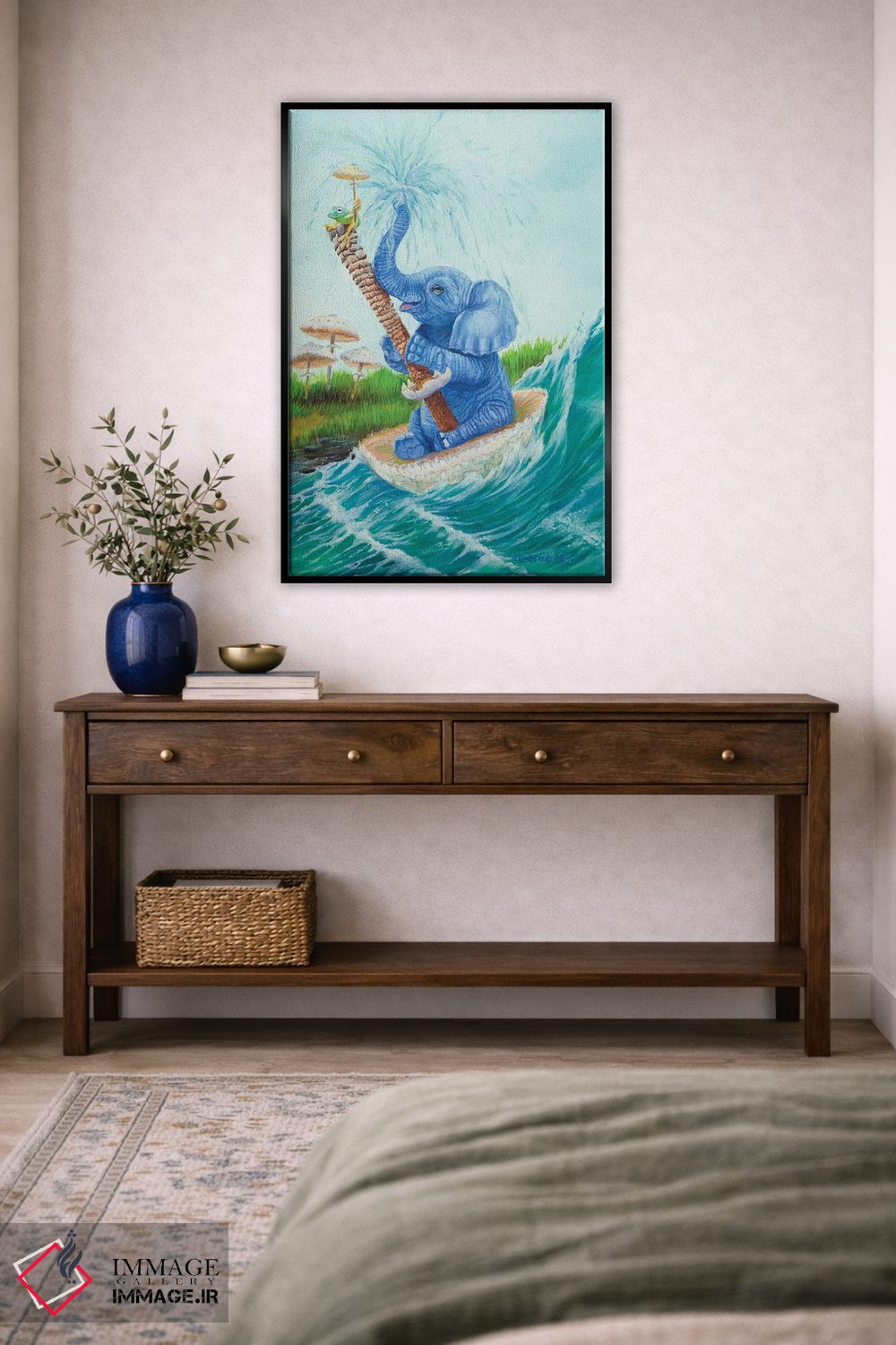 تابلو دکوراتیو برده شده با موج اثر لورا کرتین - D5B