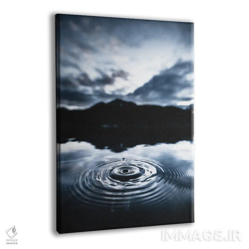 تابلو دکوراتیو قطره آبی اثر لوکاس مور - نمای پرسپکتیو محصول