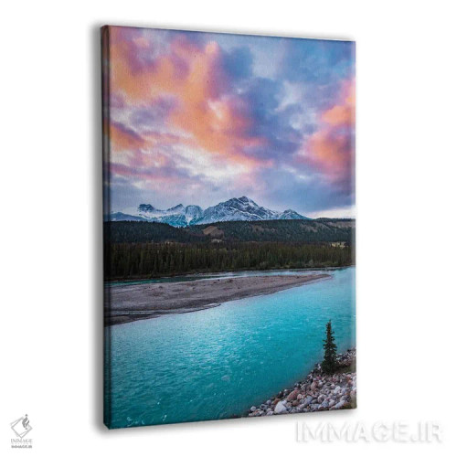 تابلو دکوراتیو آبی های رودخانه اثر لوکاس مور - نمای پرسپکتیو محصول