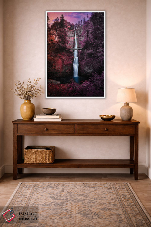 تابلو دکوراتیو آبشارهای رنگارنگ اثر لوکاس مور - D1W