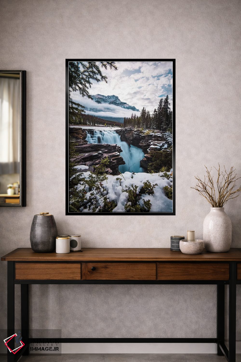 تابلو دکوراتیو آبشار زمستانی اثر لوکاس مور - D1B
