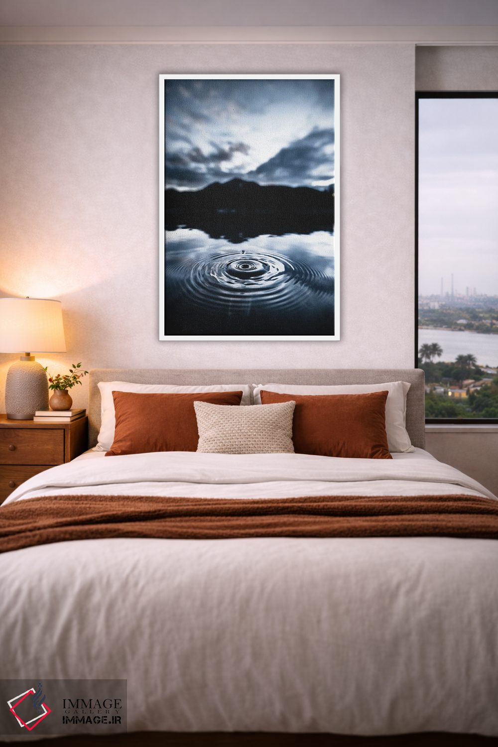 تابلو دکوراتیو قطره آبی اثر لوکاس مور - D3W