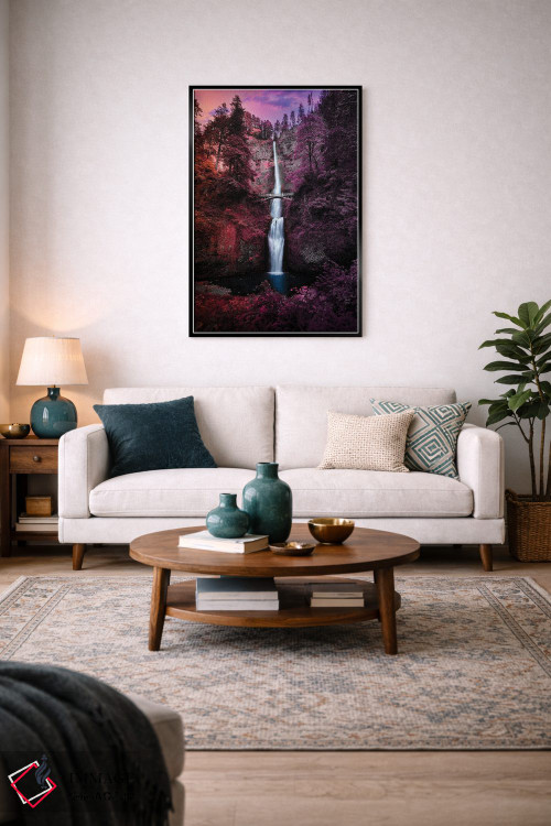 تابلو دکوراتیو آبشارهای رنگارنگ اثر لوکاس مور - D4B