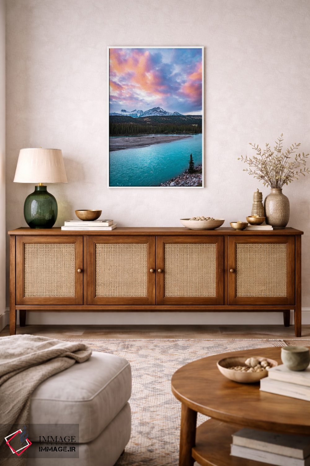 تابلو دکوراتیو آبی های رودخانه اثر لوکاس مور - D2W