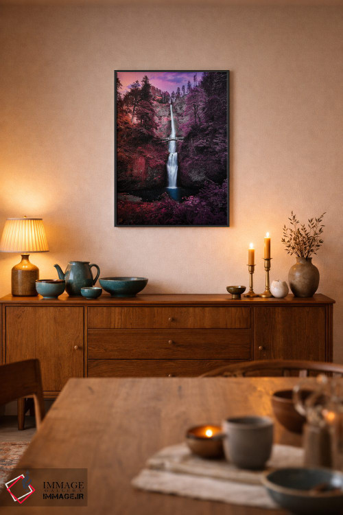 تابلو دکوراتیو آبشارهای رنگارنگ اثر لوکاس مور - D5B