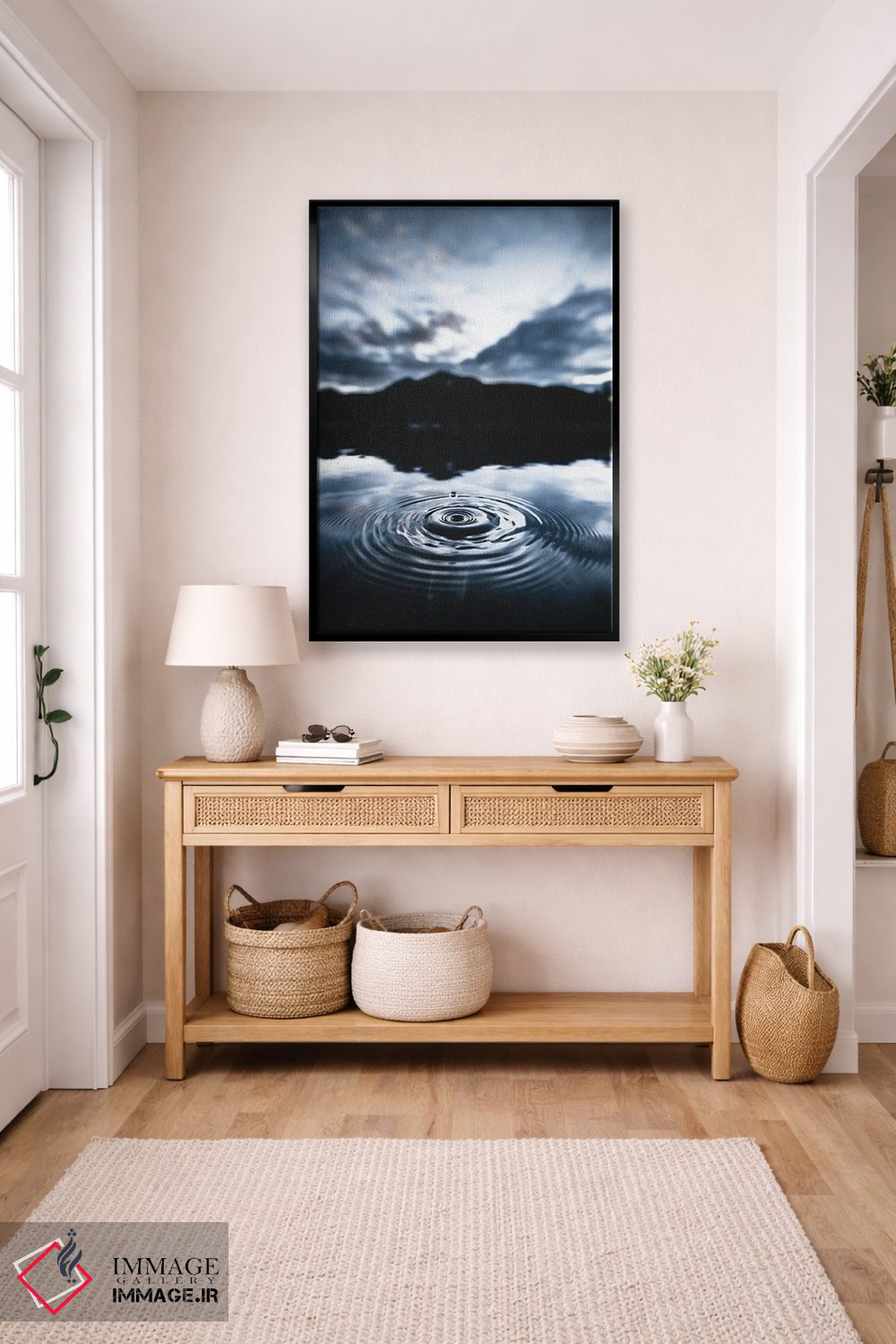 تابلو دکوراتیو قطره آبی اثر لوکاس مور - D6B