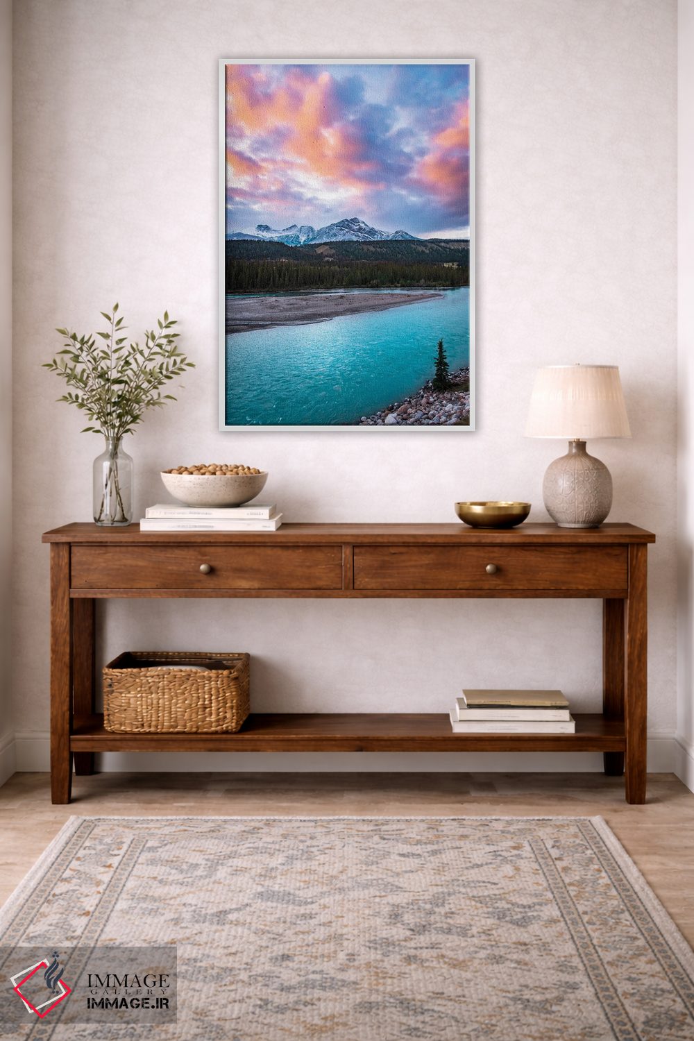 تابلو دکوراتیو آبی های رودخانه اثر لوکاس مور - D3W