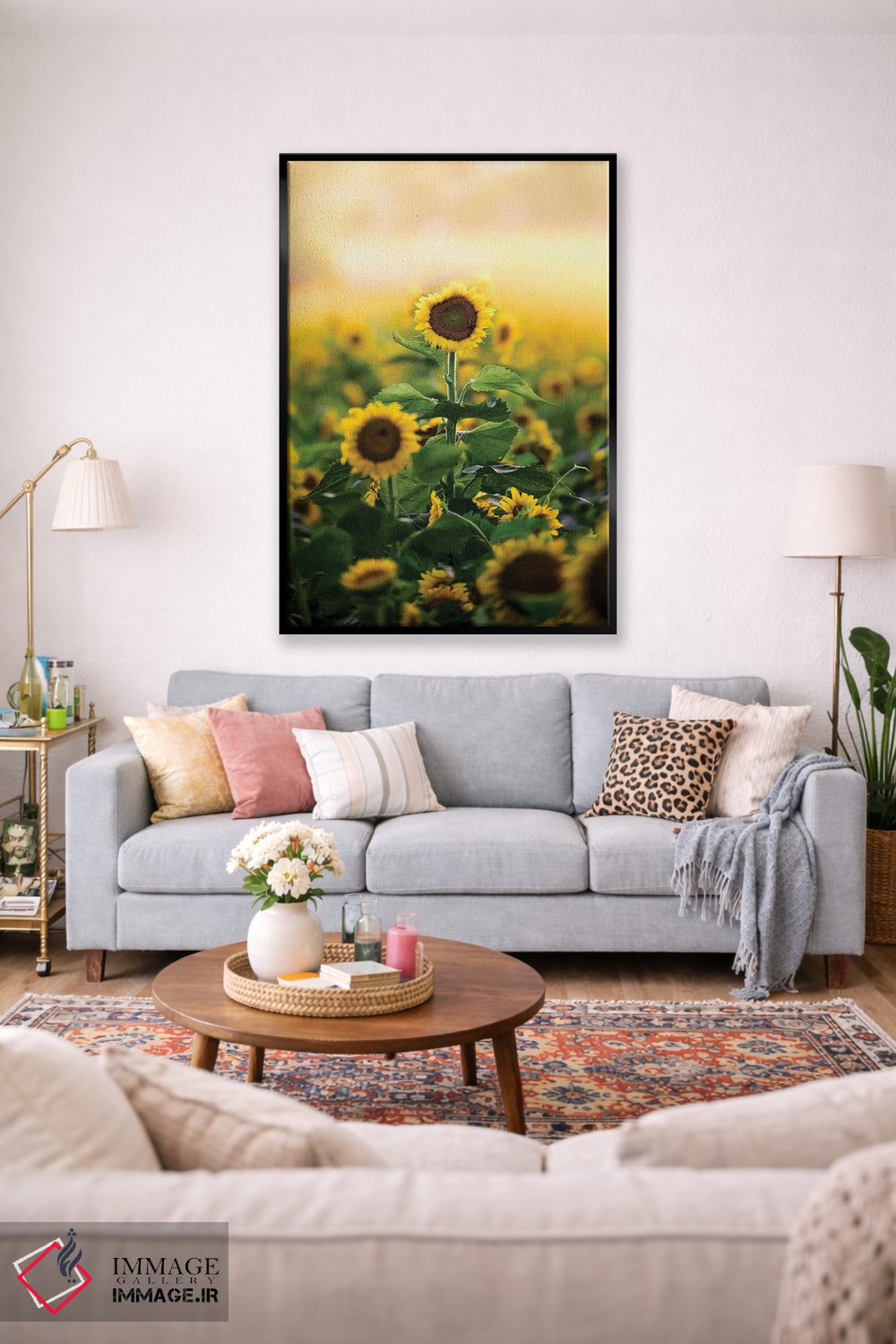 تابلو دکوراتیو گل تنها اثر لوکاس مور - D1B