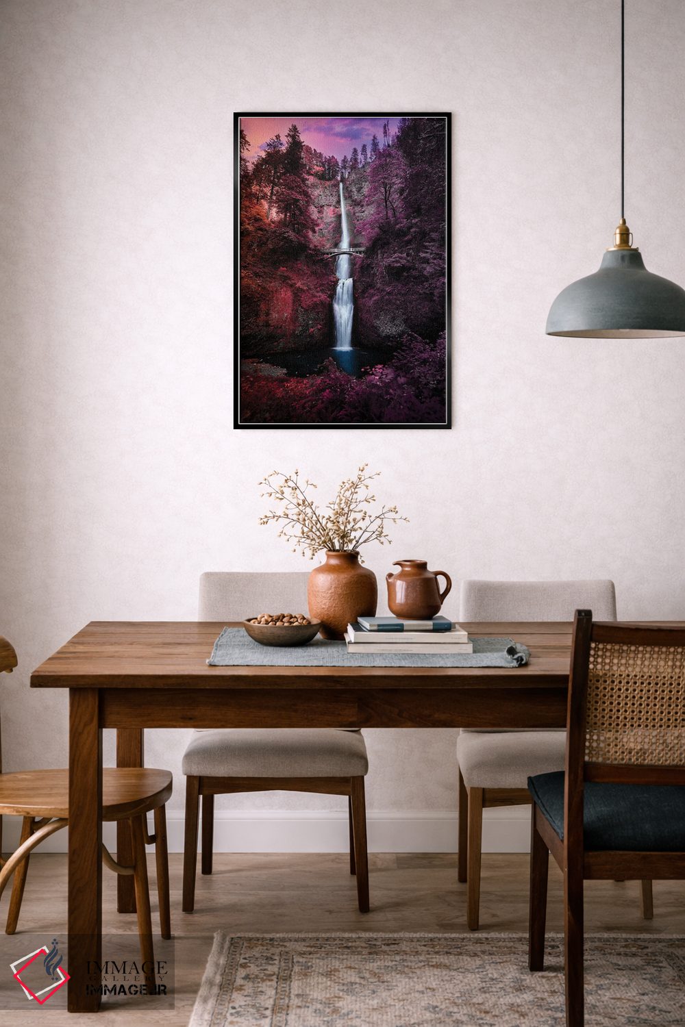 تابلو دکوراتیو آبشارهای رنگارنگ اثر لوکاس مور - D6B