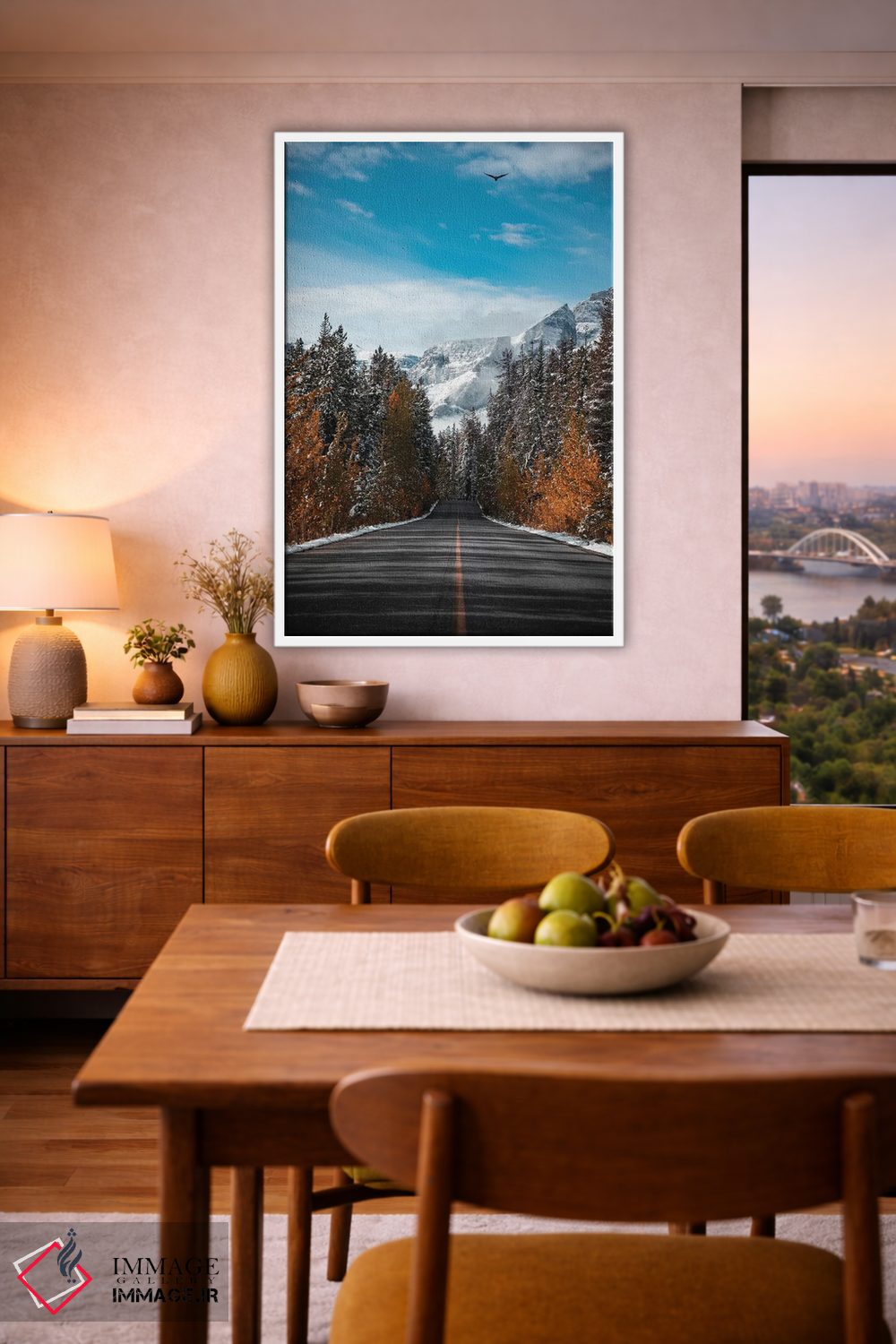 تابلو دکوراتیو جاده زمستانی اثر لوکاس مور - D6W